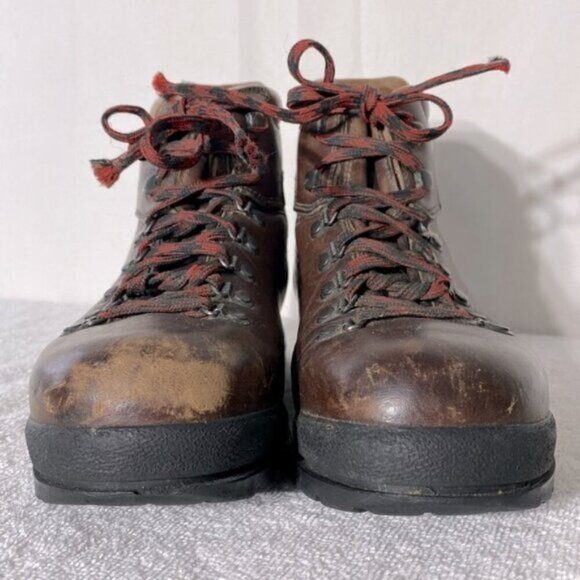Vintage Scarpa Brown Leather Lace Up Mountaineering Hiking Ankle Boots 40 - Picture 14 of 14
